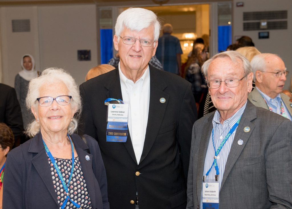 Hans and Erika Veilberth with Larry Uebner, all Network members